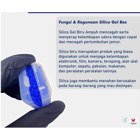 NunuLisaTan- SILICA GEL BIRU Silica Gel Plastic Box / Silica Gel Box Kotak Sepatu , Tas , Jaket , Pakaian Dan Elektronik