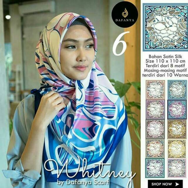 Jilbab segiempat Whitney Dafanya Desain 6