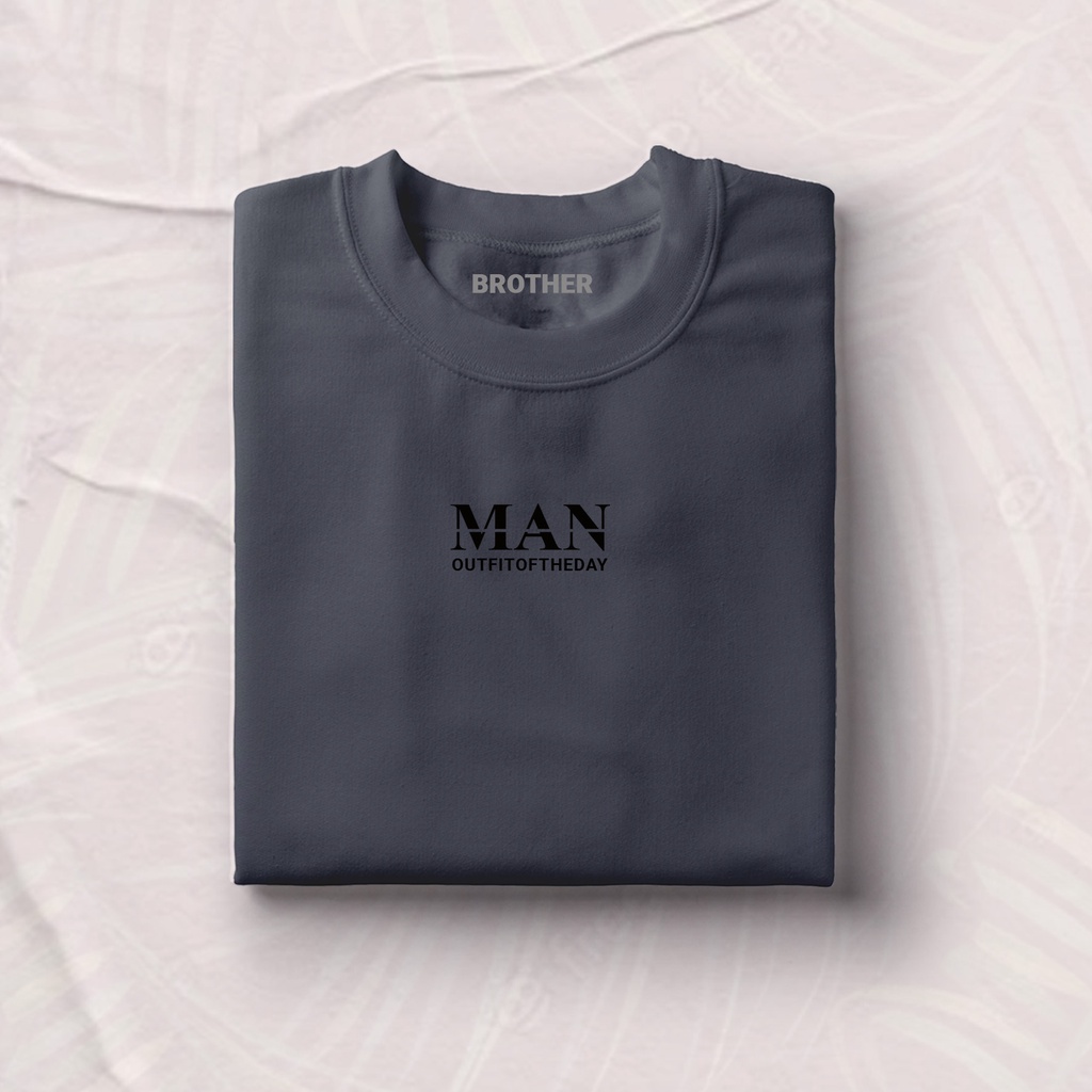 BROTHER STORE - Kaos Distro Pria - KAOS COWOK CEWEK - Kaos Kata Kata - Articel MAN Text HITAM Premium