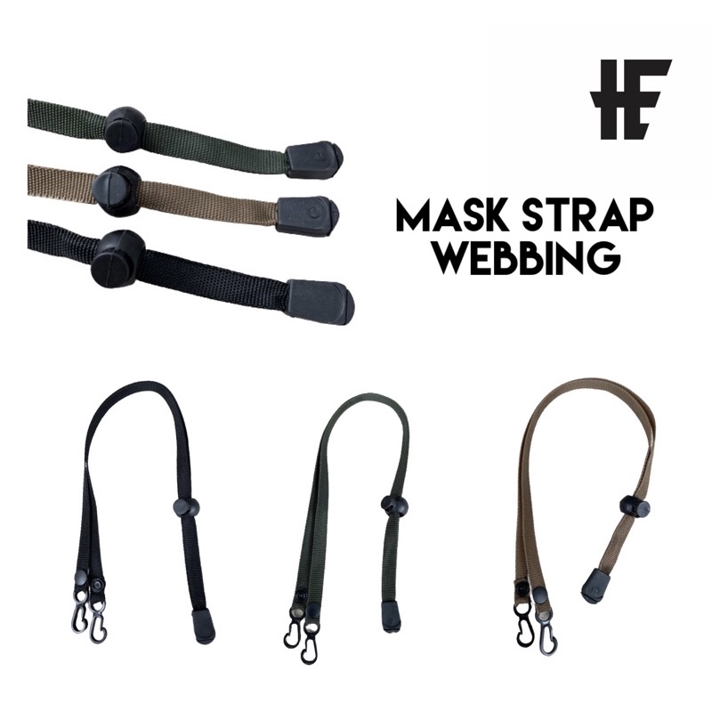 mask strap konektor dewasa tali webbing