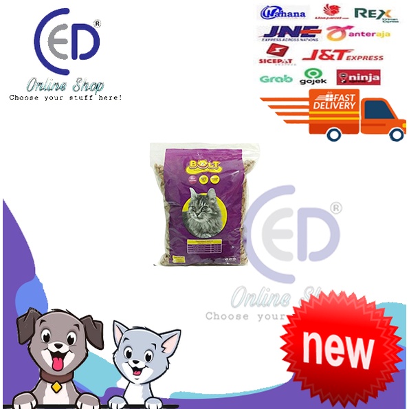 MAKANAN KUCING BOLT TUNA IKAN / DONAT 8KG REPACK VIA EKSPEDISI