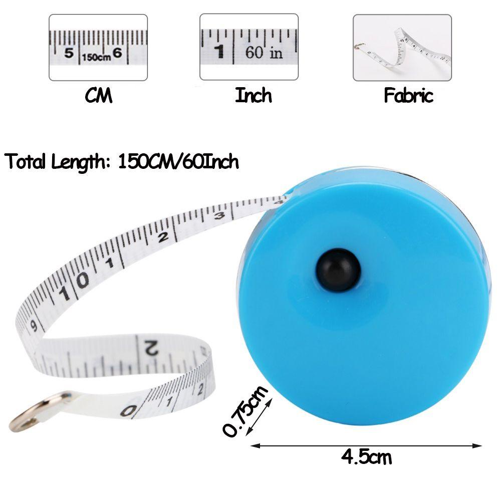 POPULAR Populer Tape Measure Retractable Candy Color 150cm/60 Inch Camping Penggaris Lembut