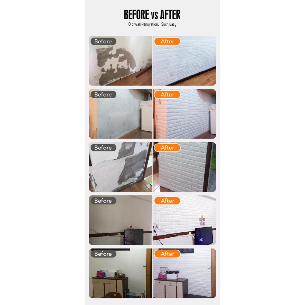 TERLARIS Sticker Wallpaper Dinding 3D Embosed Model Bata kayu dan batik Sticker Wallpaper Dinding 3D-2