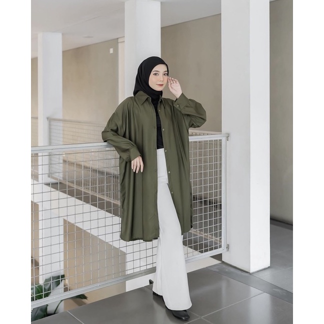 NUNA LONG TUNIK/OUTER  - KATUN RAYON - PAKAIAN WANITA - BEST SELLER  - BISA COD