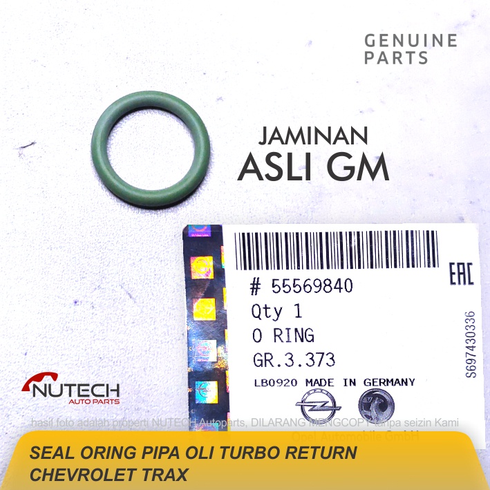 SEAL ORING PIPA OLI TURBO OLI RETURN BALIK CHEVROLET TRAX ORI GM