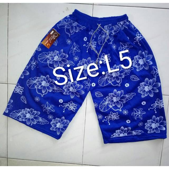 Celana kolor motif bunga mawar size xxxl