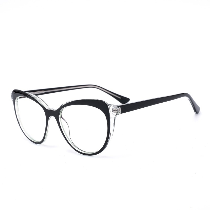 (YUZHU) Kacamata Frame Bulat Model Cat Eye Lensa Warna Permen TR90