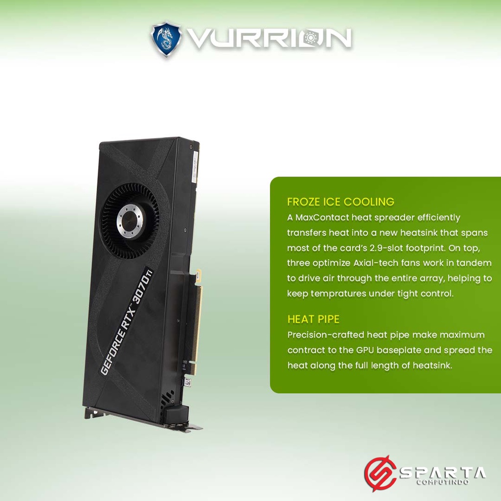 VGA Card Vurrion Nvidia Geforce RTX 3070Ti 8GB GDDR6X New Garansi Resmi