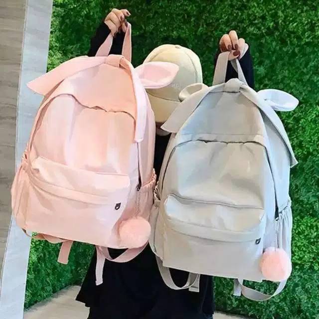 Tas ransel wanita polos ala korea