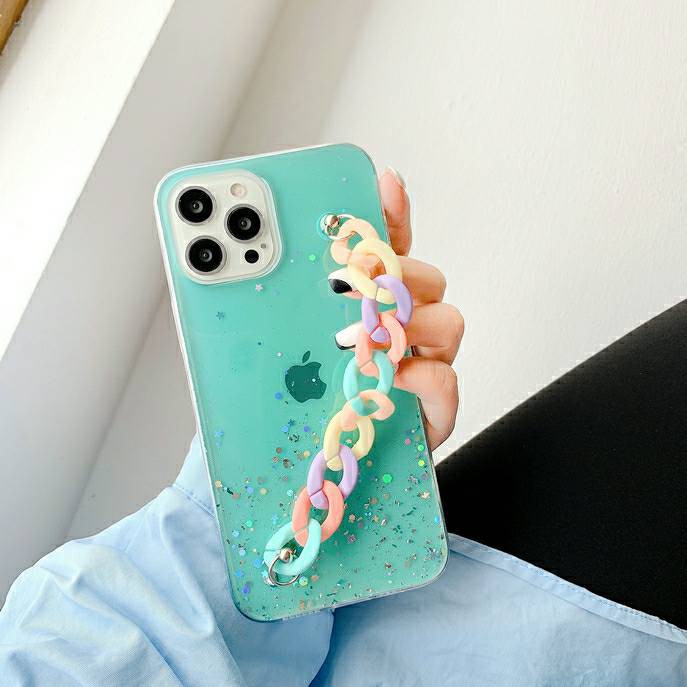 Rainbow Bracelet Silicon Case OPPO A53 A33 A32 A7 A5S A12 A11K A3S A37 A5 2020 A9 2020 Glitter Case