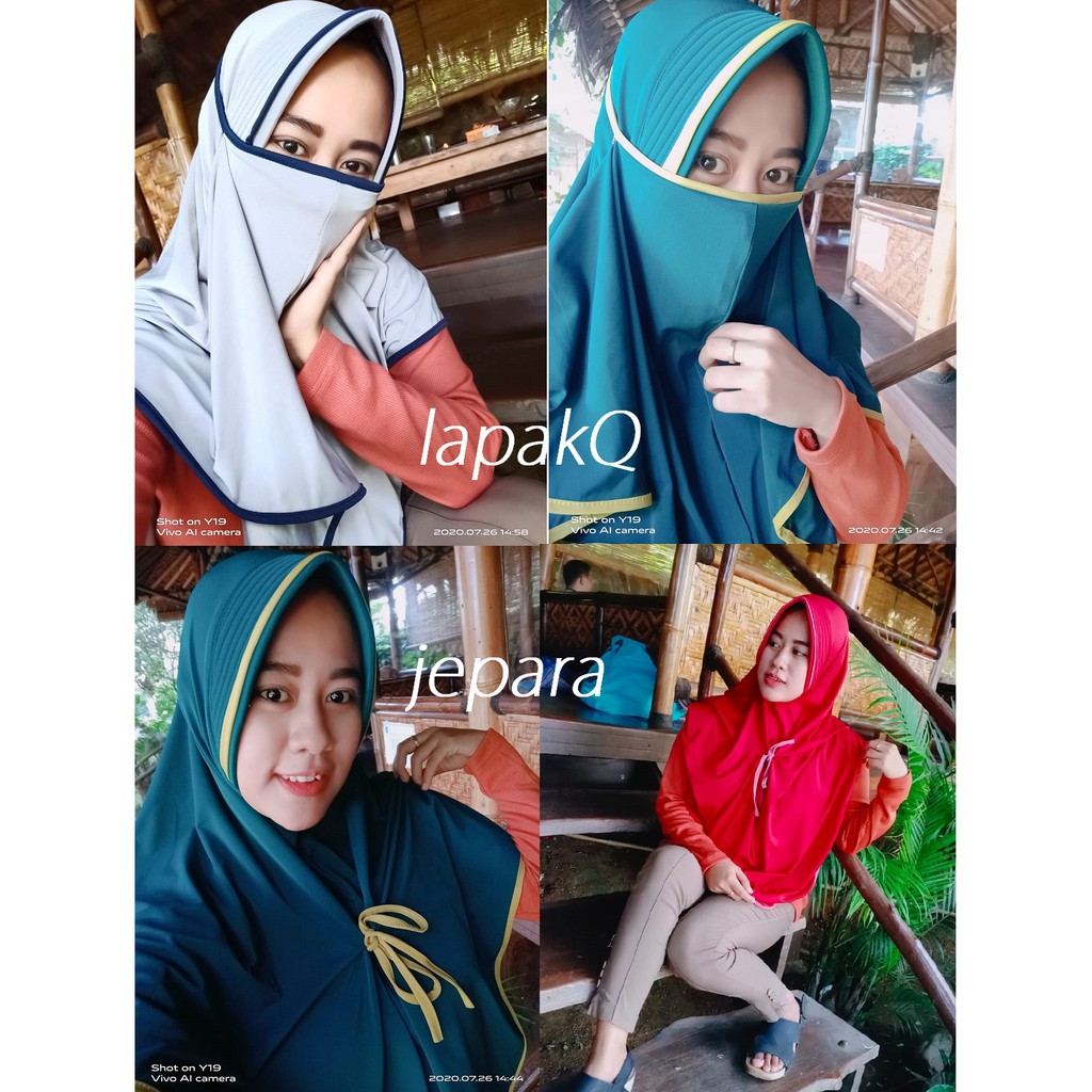 JERSeY jilbab 3 in 1 niqob terbaru jilbab  MASKER 3 in 1 JIlBAB MASKER JUMBO KERUDUNG MASKER JUMBO  3in1