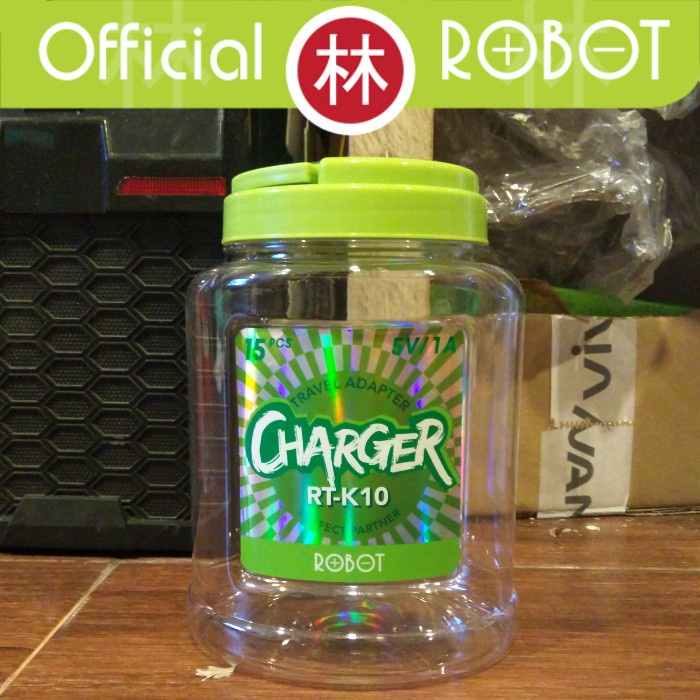 Toples Kaleng Kosong Bekas Kabel / Charger / Earphone - Vivan Robot