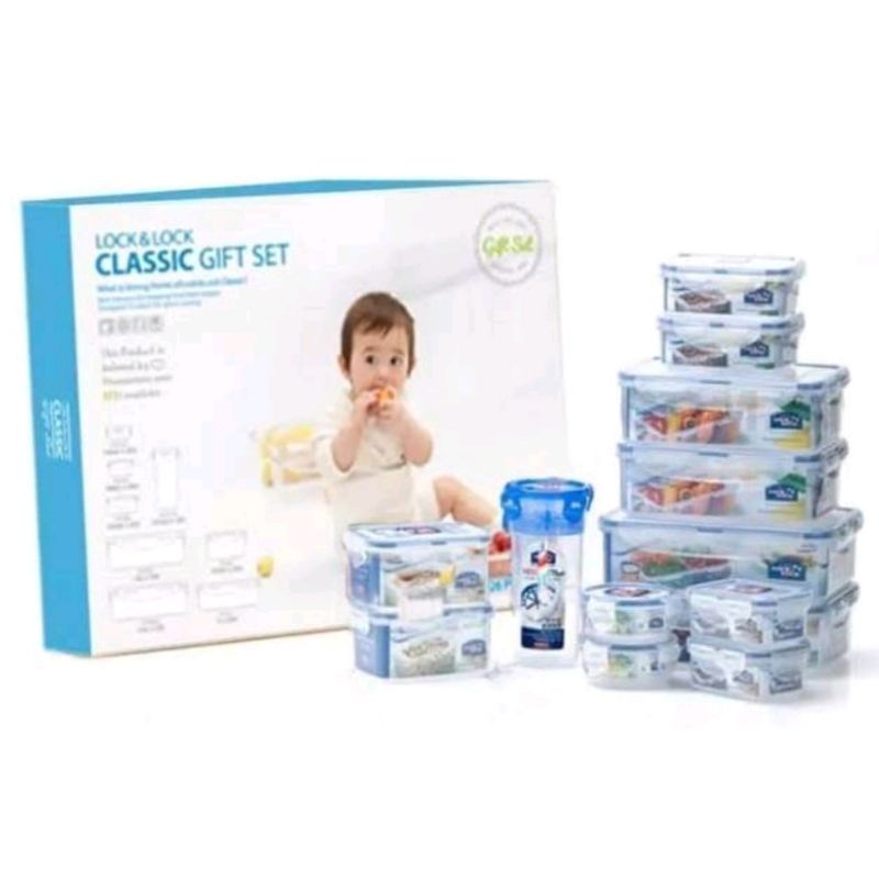 Lock&Lock Big Gift Set isi 13 pcs HPT824C13 lock and lock baby gift hadiah lahiran bayi