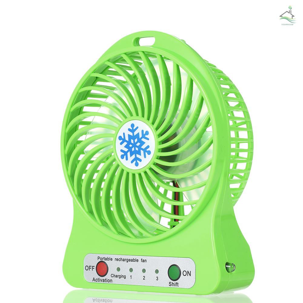 Yourroomportable Rechargeable Led Light Fan Mini Desk Usb Charging Air Cooler 3 Mode Speed Regulation Led Lighting Function Co Shopee Indonesia