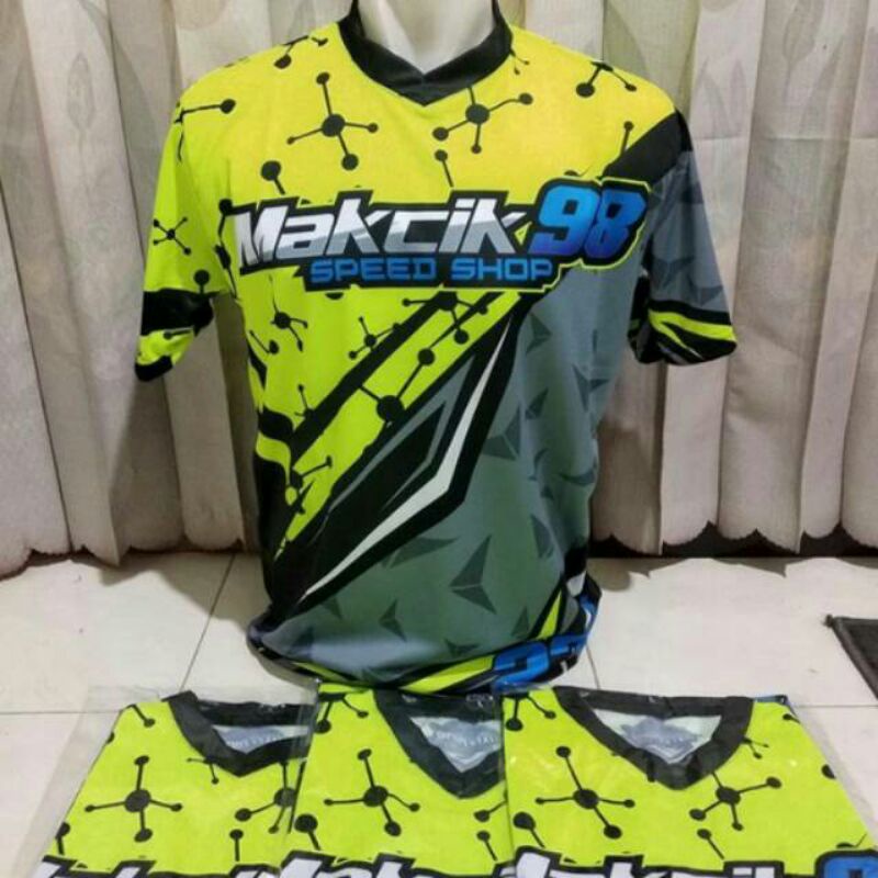 BAJU KAOS JERSEY RACING DRAG BIKE SATUAN / LUSINAN BEBAS COSTUME TAMBAH NAMA DAN LOGO
