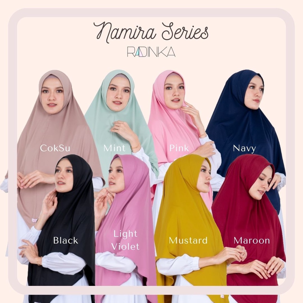 Jilbab Namira Ori Radinka I Jilbab Spandek I Khimar Instan