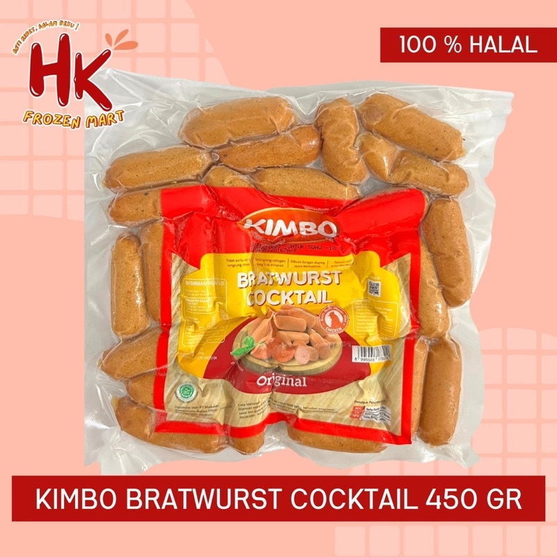 

Kimbo Bratwurst Cocktail 450gr (sosis ayam sapi mini bakar kanzler) HK Frozen Mart