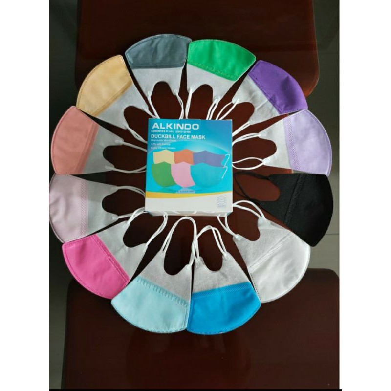 Masker Alkindo Duckbill 10 Warna 50pcs