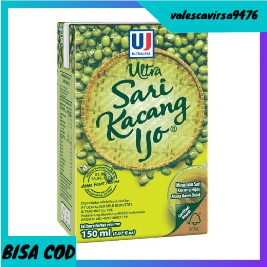 

⭐BISA COD⭐ Ultra Sari Kacang Hijau | Ultra Sari Kacang Ijo - 150 ml