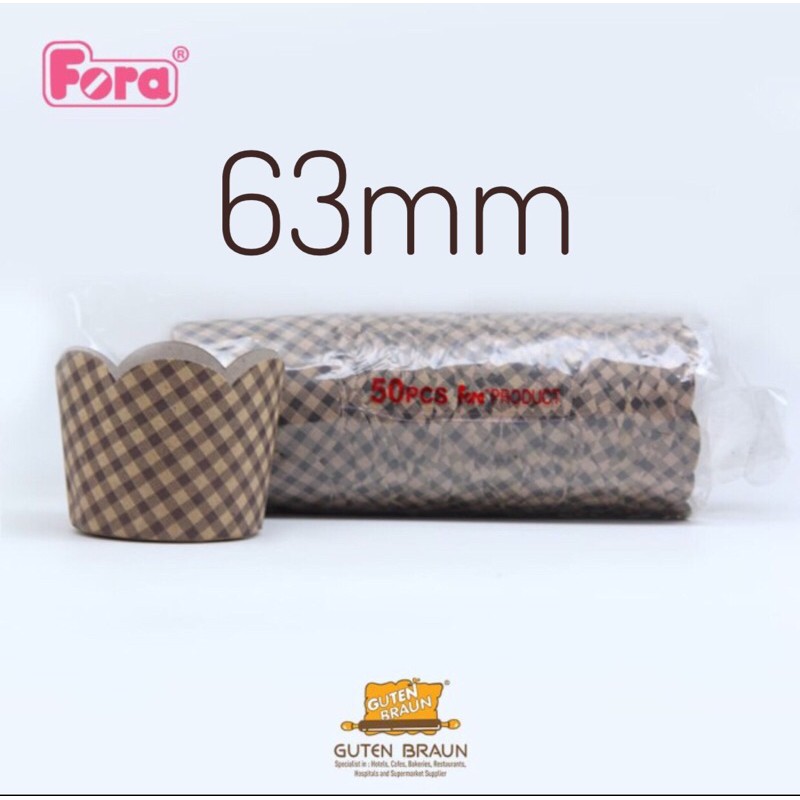 FORA Bruder Cup 63mm isi 25pcs Muffin Cup Baking Cup Pattiserie