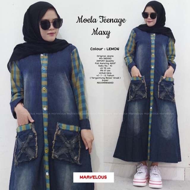MOELA TEENAGE MAXY / MAXY DRESS / JEANS MAXY / GAMIS JEANS