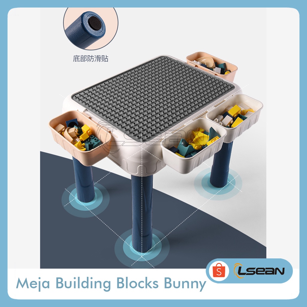 SET MEJA KURSI BUNNY MAKAN BELAJAR BERMAIN ANAK