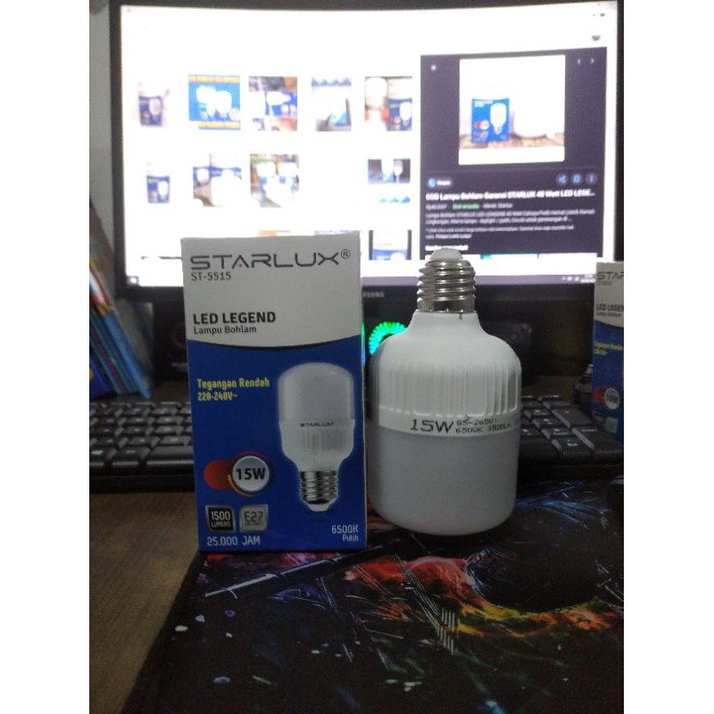 Lampu LED 15W STARLUX LEGEND PREMIUM CAPSULE PUTIH SUPER TERANG Bohlam 15 watt KAPSUL