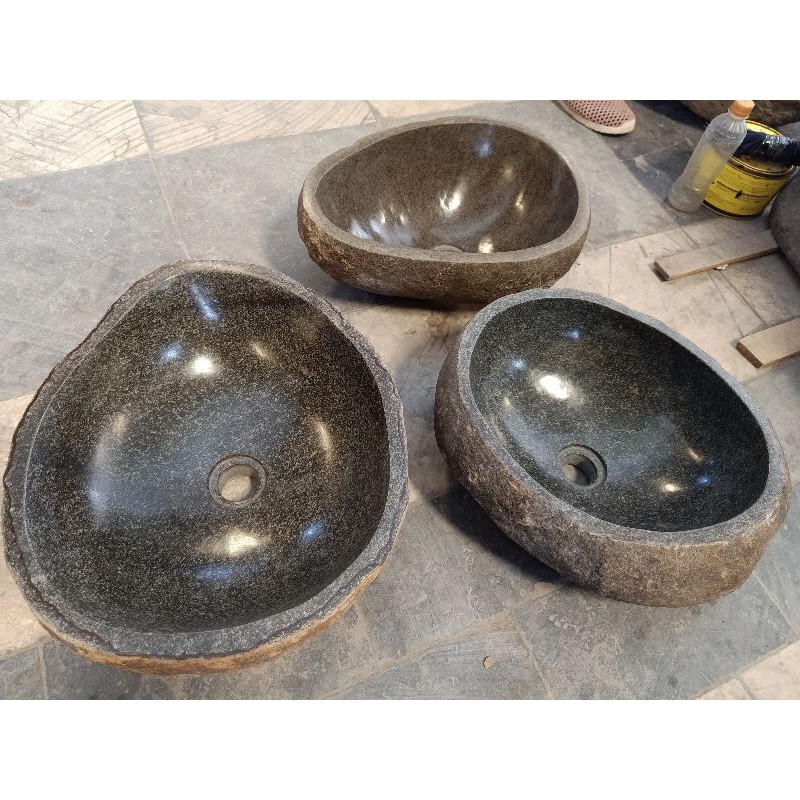 wastafel batu kali 35cm