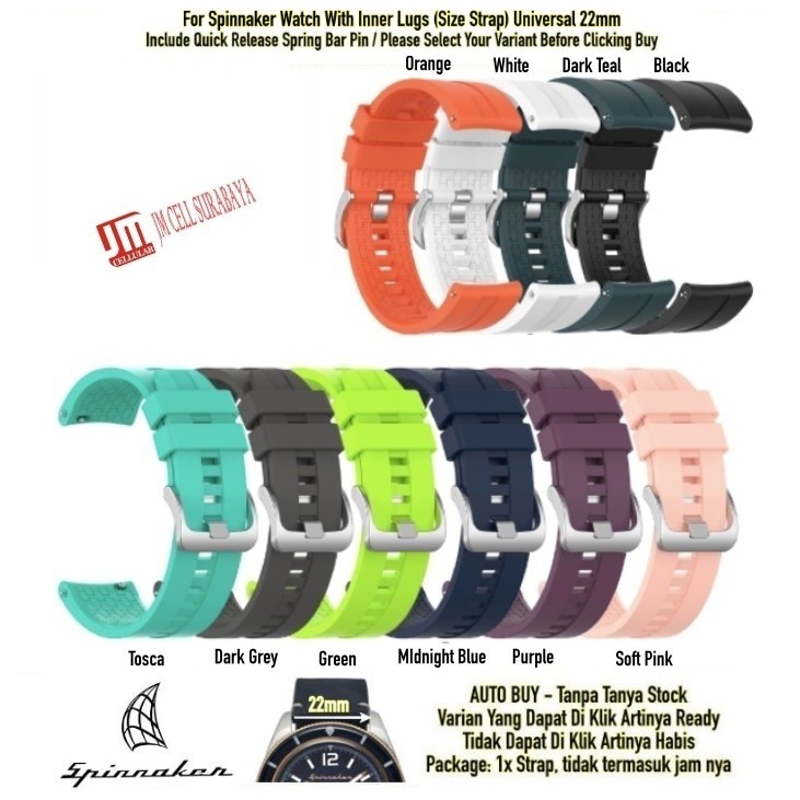 XLF Tali Jam 22mm Watch Strap Spinnaker - Silikon Rubber Quick Release