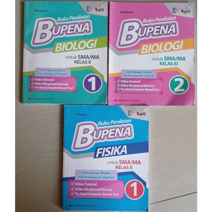 BUPENA SMA BIOLOGI KLS 10,BIOLOGI KLS 11,FISIKA KLS 10.(BEKAS)