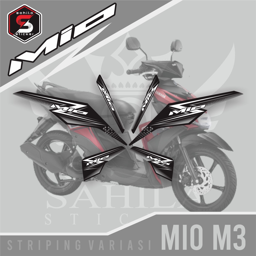 STRIPING MIO M3 / MIO M3 STRIPING VARIASI  PUTIH / SAHILA 2022 001