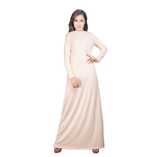 inner lengan panjang manset kaftan warna putih bahan spandek halus terbaru