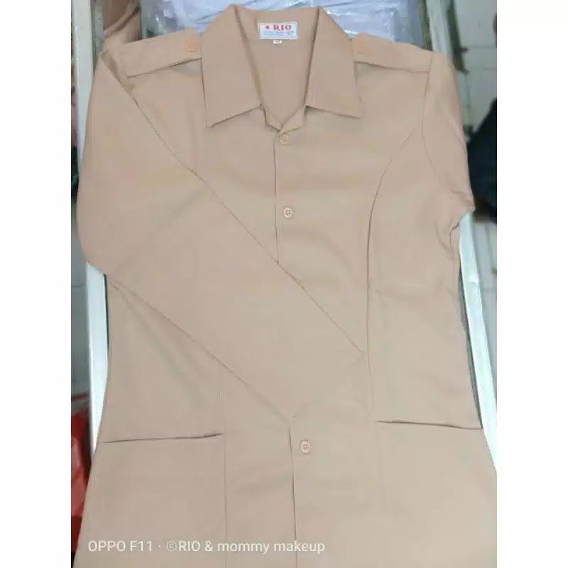 RIO BAJU PRAMUKA PEMBINA PENEGAK PENGGALANG PEREMPUAN PANJANG BAHAN RAPILO RAFILO SERAGAM PRAMUKA