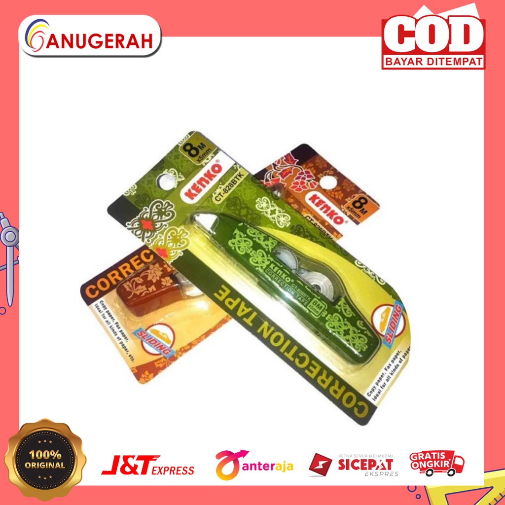 

KENKO CT-828 MOTIF BATIK TIPE X KERTAS / CORRECTION TAPE