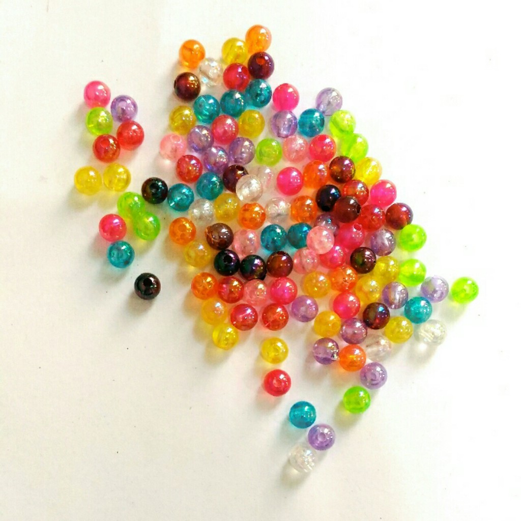 Manik manik mute mote bulat plastik bening warna warni Manik manik mute mote bulat plastik bening warna warni