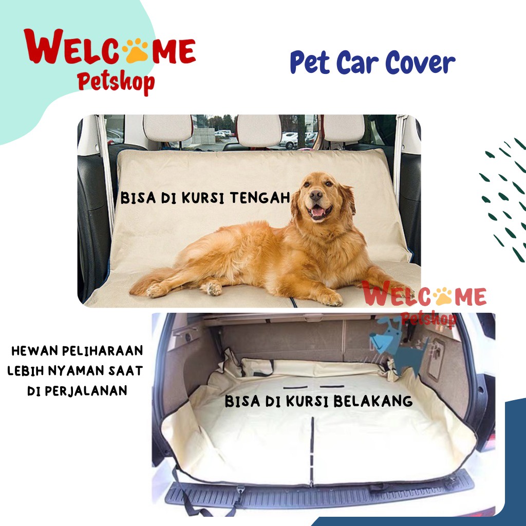 Pet Car Cover Alas Matras Karpet Mobil Anjing Kucing Cover Jok