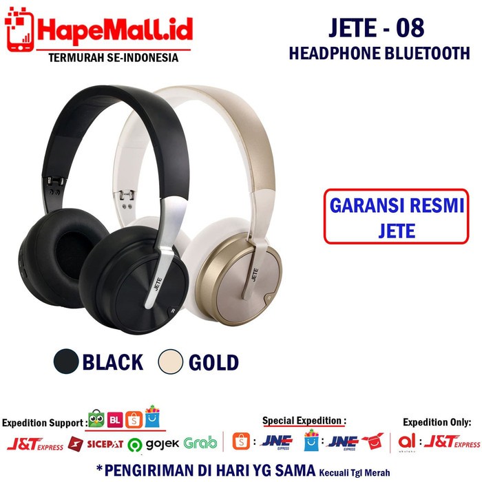 JETE 08 EXPLUSIVE HEADSET BLUETOOTH GARANSI RESMI JETE INDONESIA TERMURAH