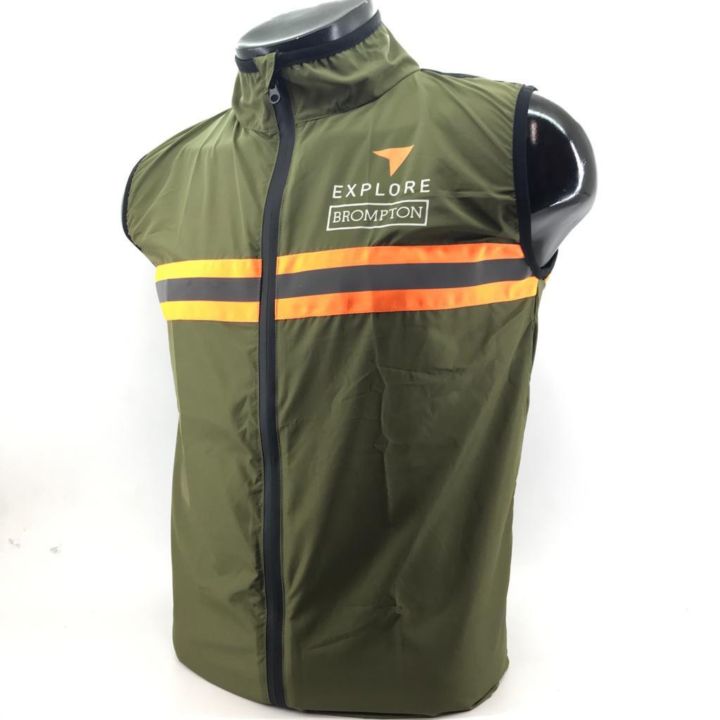 Rompi Windbreaker Explore Green Vest Lipat Jaket