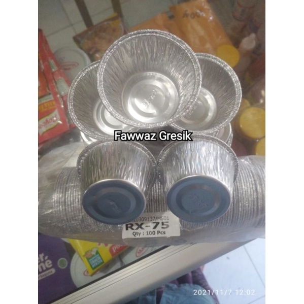 RX 75 Aluminium Foil Cup (Isi 10 Pcs) Wadah Alumunium Tray RX-75