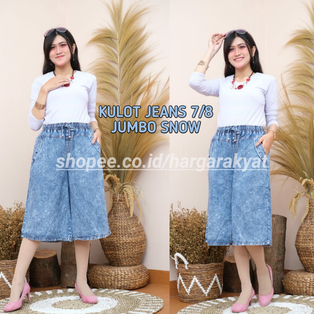 FASHIELLA KULOT JEANS SNOW JUMBO 7/8 MUAT BB 90KG / 1 KILO MUAT 3PCS