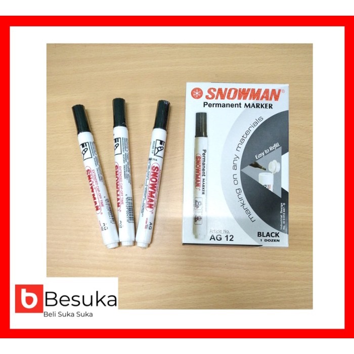 

Terlaris Spidol Snowman Permanent Ag-12 (Black) Diskon