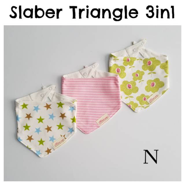 Slaber Bayi Triangle 3in1 - Girl