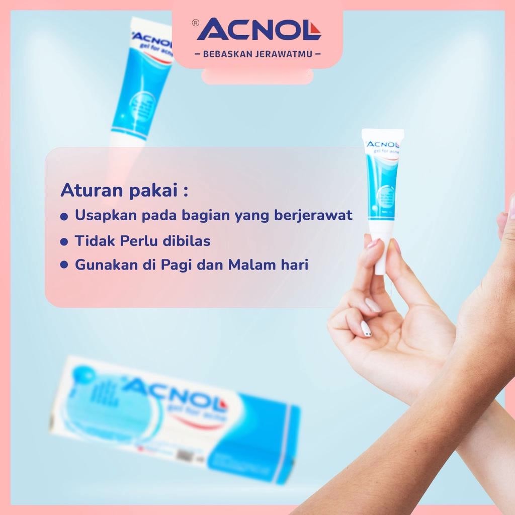 ★ BB ★  Acnol Gel For Acne 10gr - Obat Jerawat - Menghambat tumbuh Jerawat