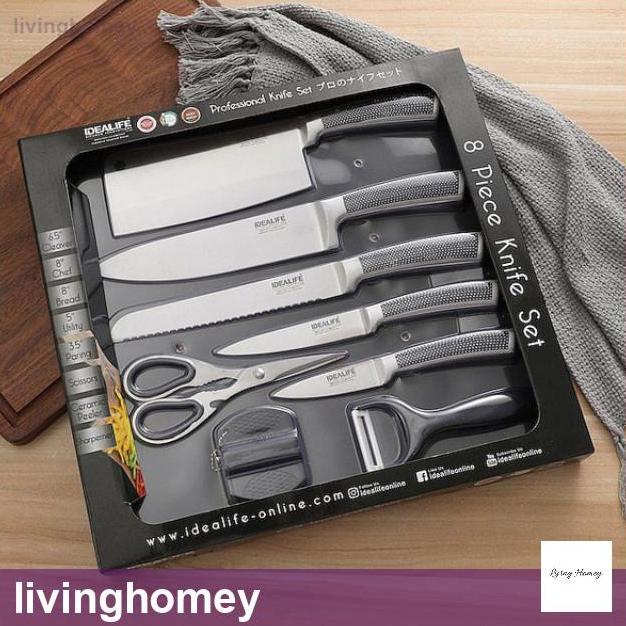 

PROFESSIONAL KNIFE SET PERLENGKAPAN PISAU DAPUR IDEALIFE BVN65496G