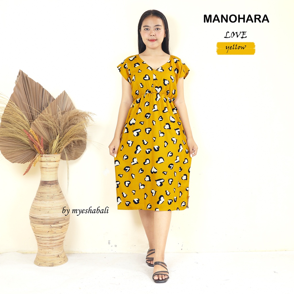 Daster Manohara Bali LD 105 cm / Dress Bali manohara motif Kekinian Murah dan Nyaman-7