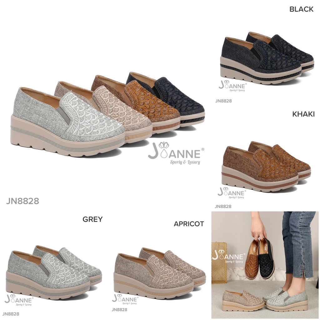 JOANNE Sepatu Wanita Wedges Shoes #JN8828 ORIGINAL