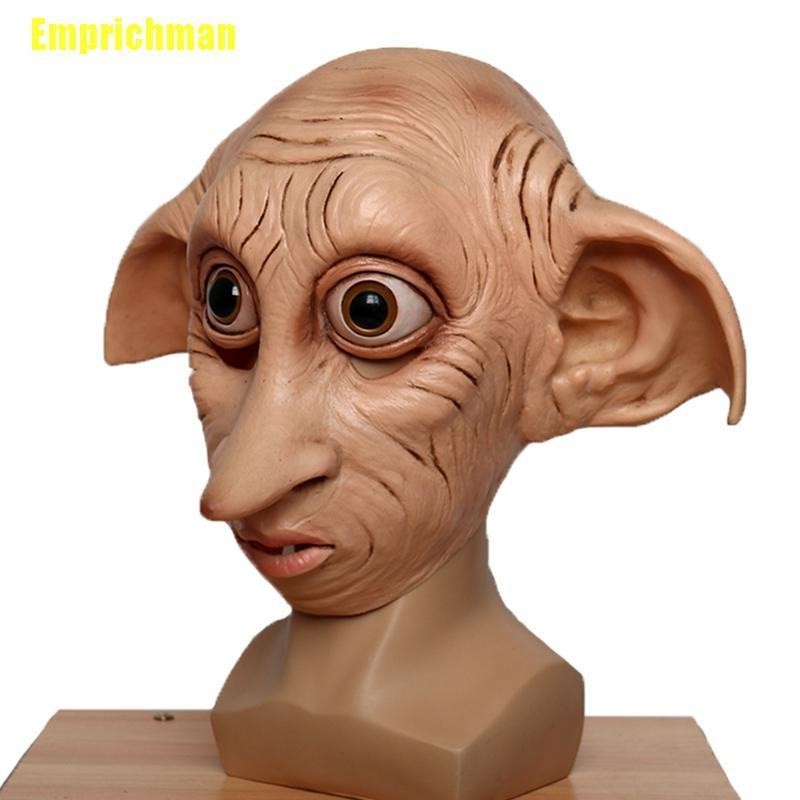 Topeng Desain Dobby Elfin Bahan Latex  untuk Halloween