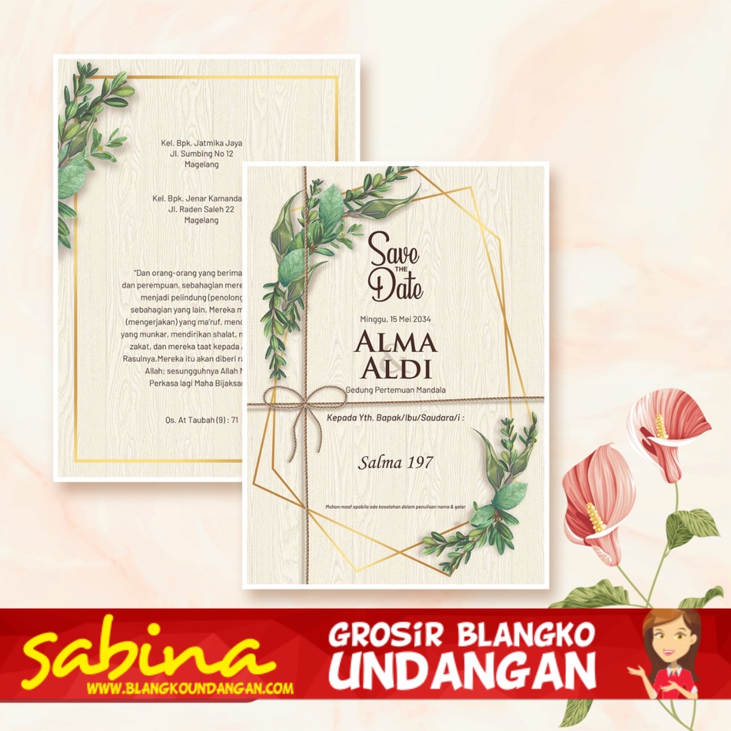 BLANGKO UNDANGAN SALMA 197 | SABINA UNDANGAN