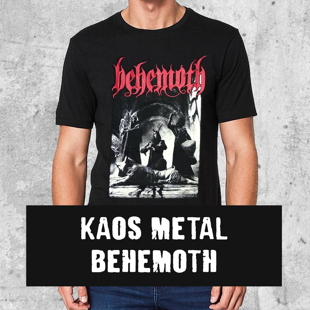 [GESER KIRI] Kaos BEHEMOTH PANDEMONIC Builtup Band Musik Black Metal Prapatan Rebel ORIGINAL