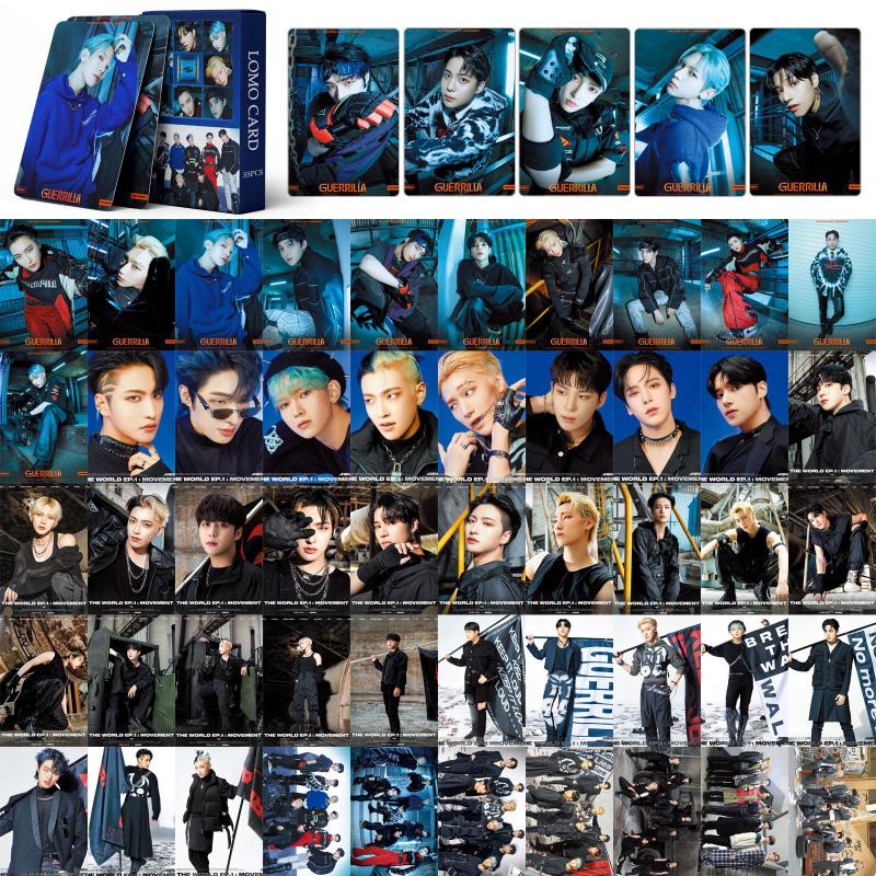 55pcs / Kotak Kartu Pos LOMO Foto ATEEZ THE WORLD EP 1: Motion Guerrilla Album